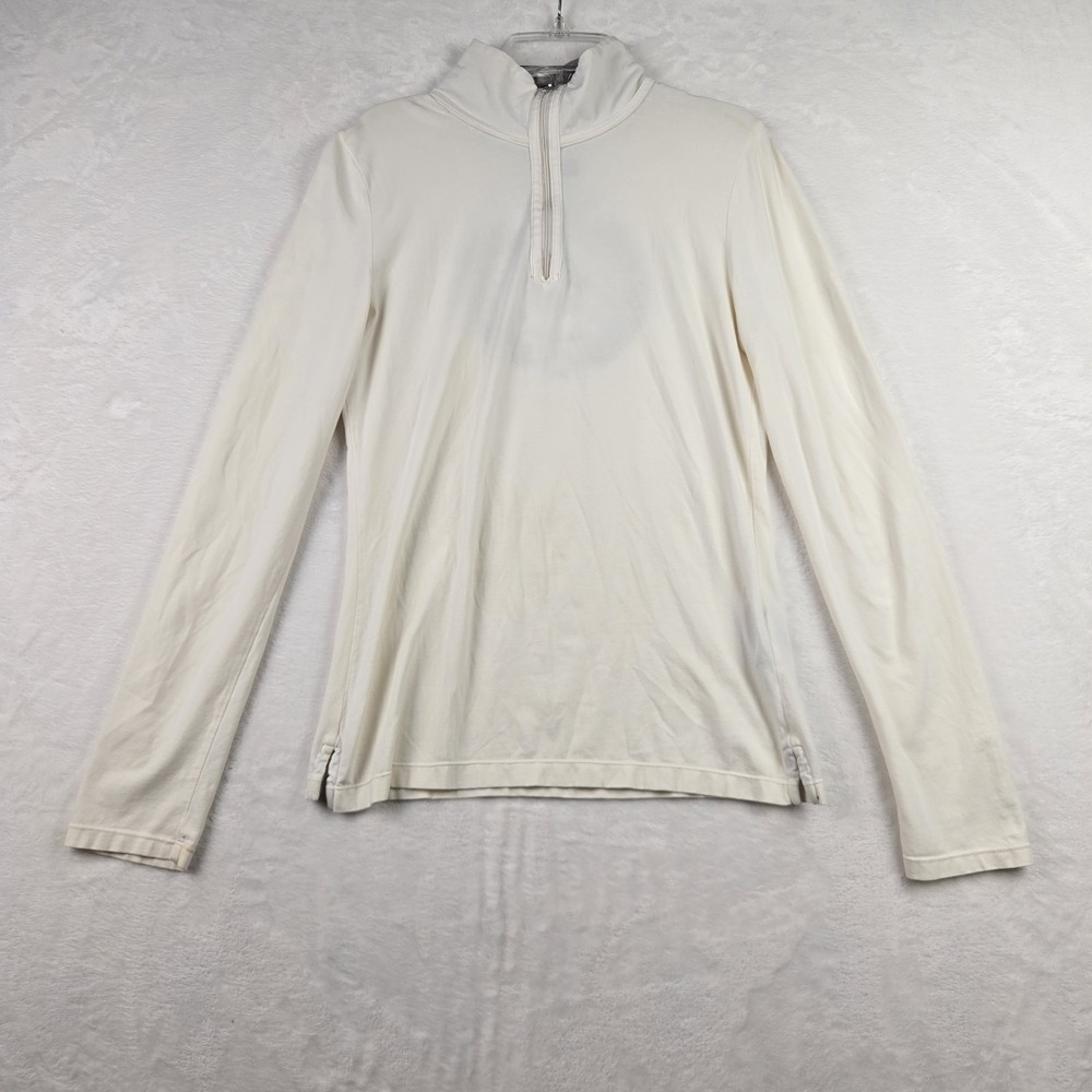 Lauren Active Ralph Lauren‎ Women's Ivory1/4 Zip Sweater Size Medium Logo